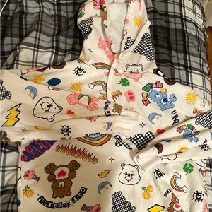 Care Bears White Hoodie with Colorful Graphics